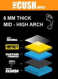 CUSH IMPACT 6MM Mid-High Arch | Chad Otterstrom Van lifer Insoles